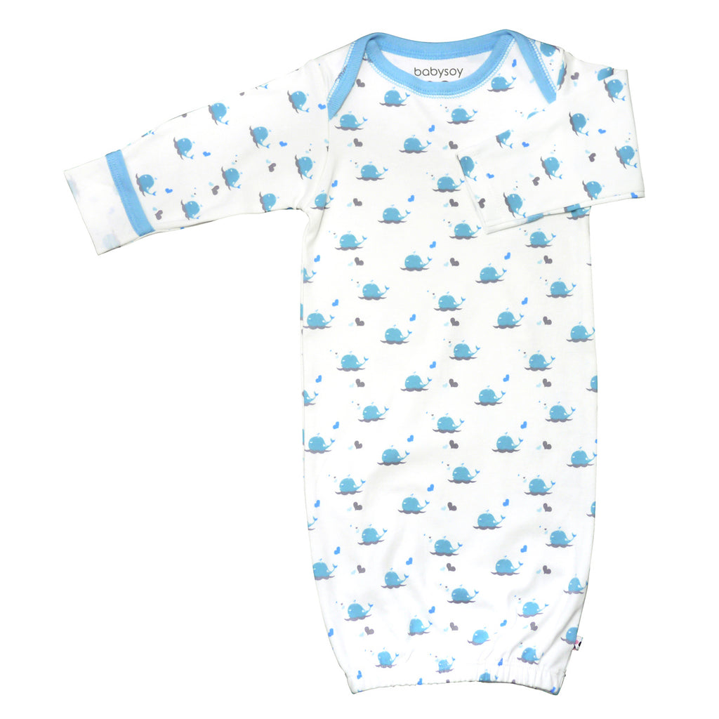 100% Organic Cotton Baby Animal Pattern Newborn Sleeper Gown Sleep Sacks