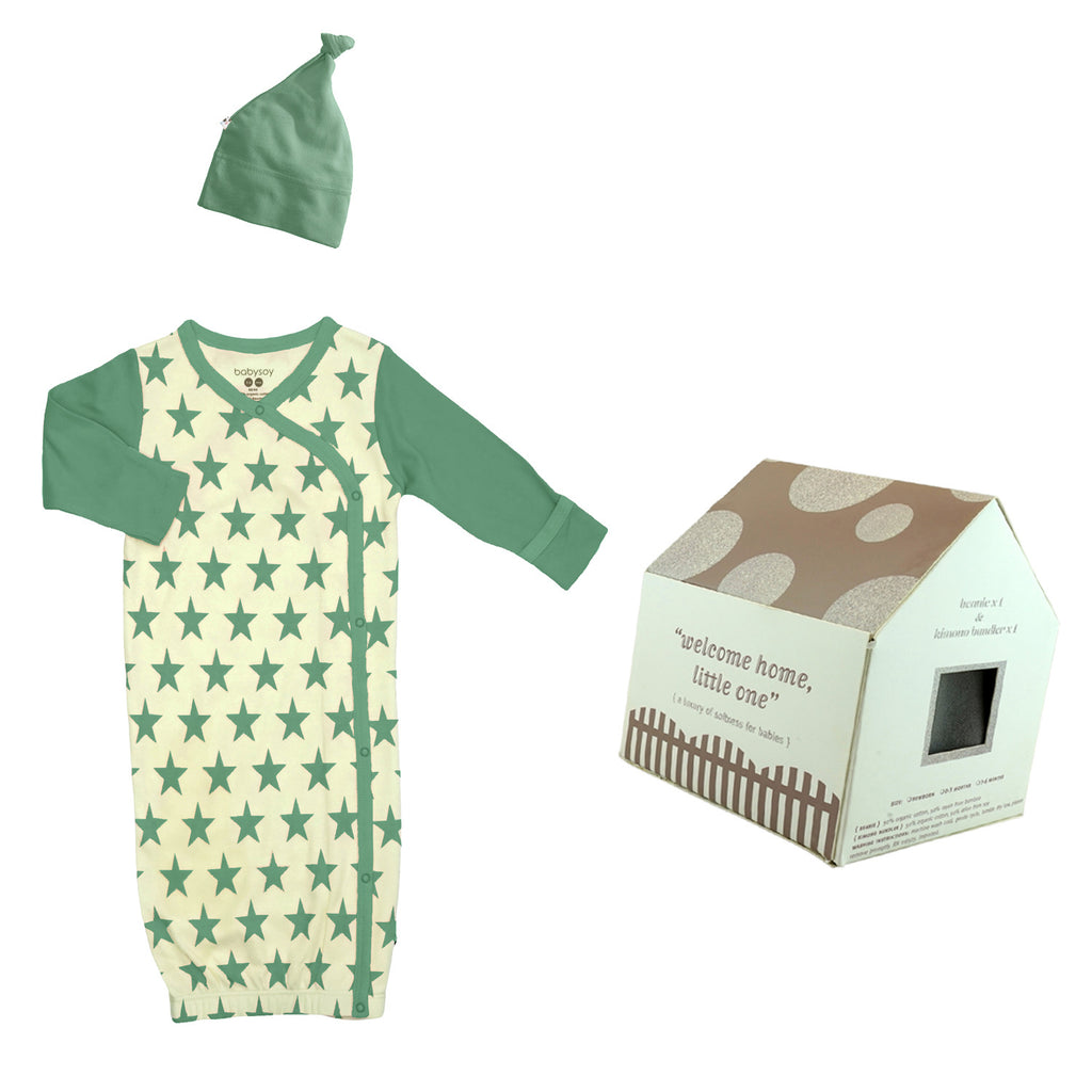 Babysoy Kimono Gown & Hat Holiday Sets