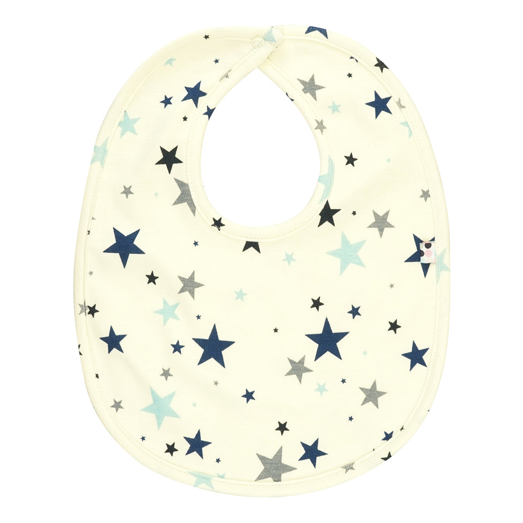 Star print double layer absorbent drool Bibs Mix 6