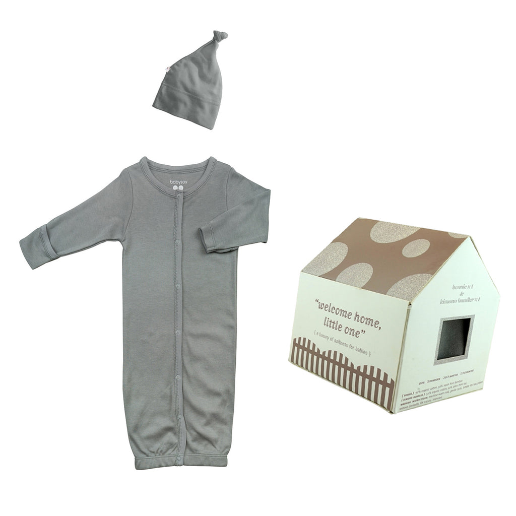 Babysoy Sleep Gown & Hat Take Me Home Set