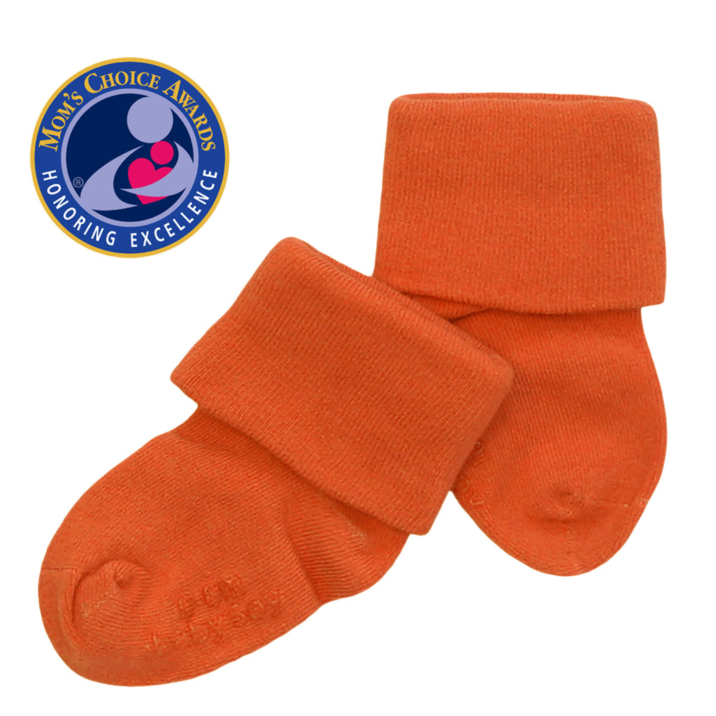 Organic Baby Socks 0-6 Months for newborn infant with grips