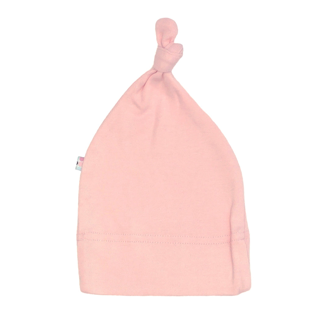 Baby Infant Solid Color Knot Beanie/hat Pink Peony