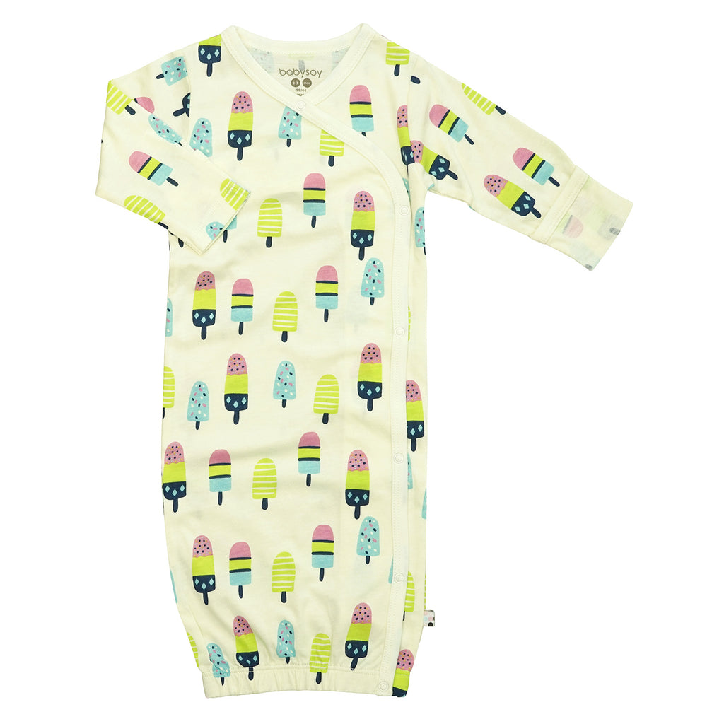 Organic Baby Lightweight Kimono Gown Sleeper Sacks for newborn popsicles