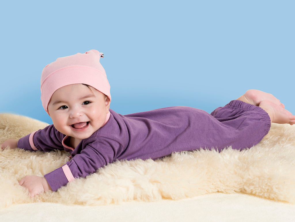Baby Infant Newborn Kimono Gown/Sleep Sack Purple