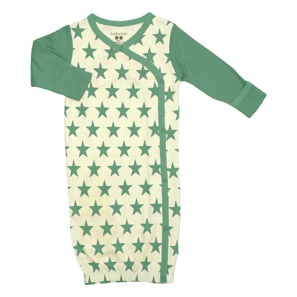 Baby Kimono Gown Sleeper Sacks Green 0-3 Months