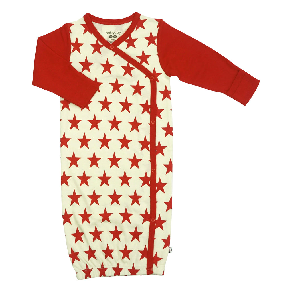Red Kimono Gown Sleeper Sacks 3-6 Months