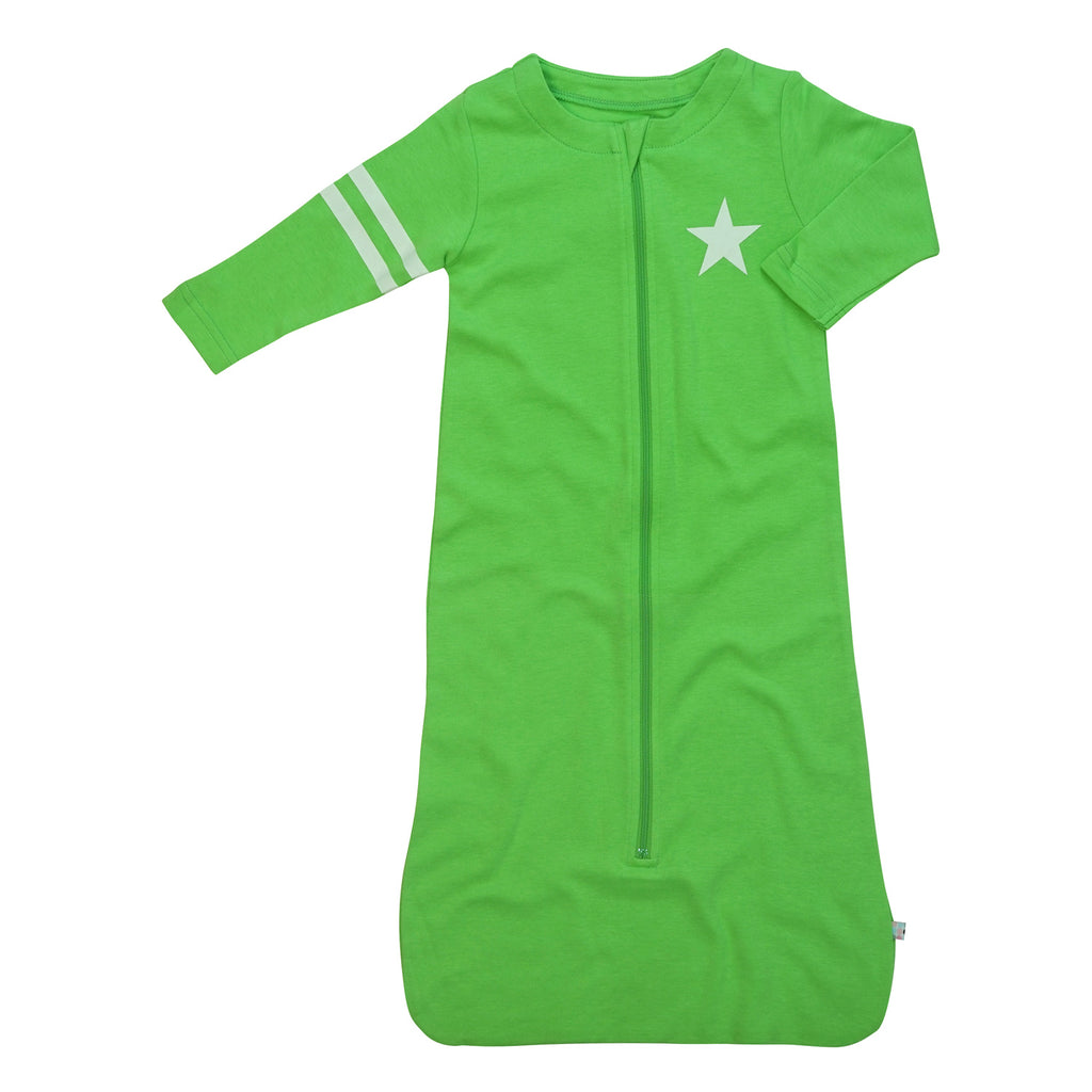 All-Star Long Sleeve Sleeper Sacks Baby wearable blanket with sleeves in grass green