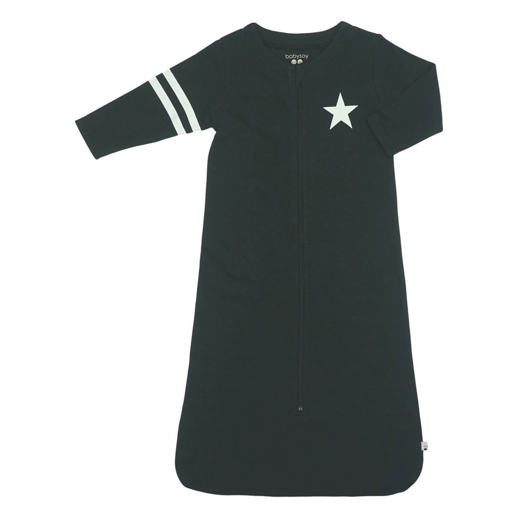 All-Star Long Sleeve Sleeper Sacks Baby wearable blanket with sleeves in black