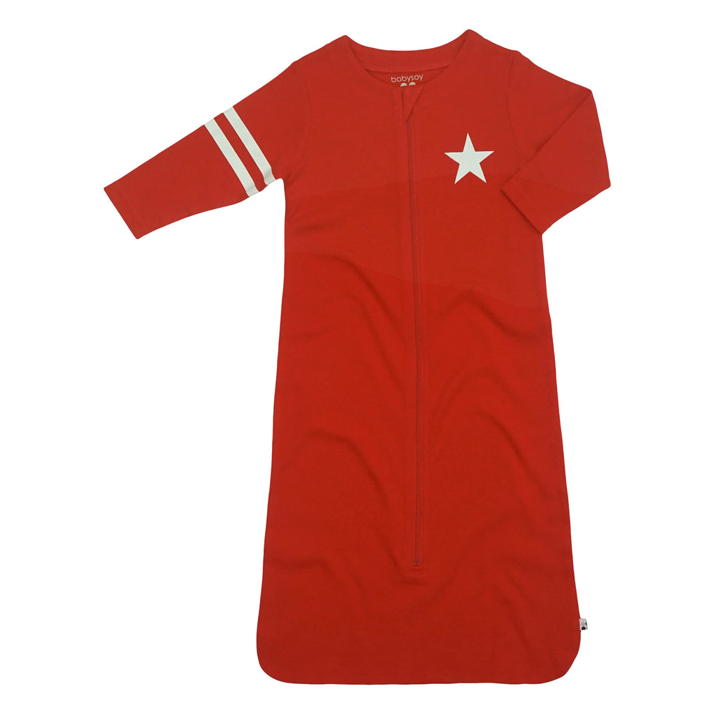 All-Star Long Sleeve Sleeper Sacks Baby wearable blanket with sleeves in red
