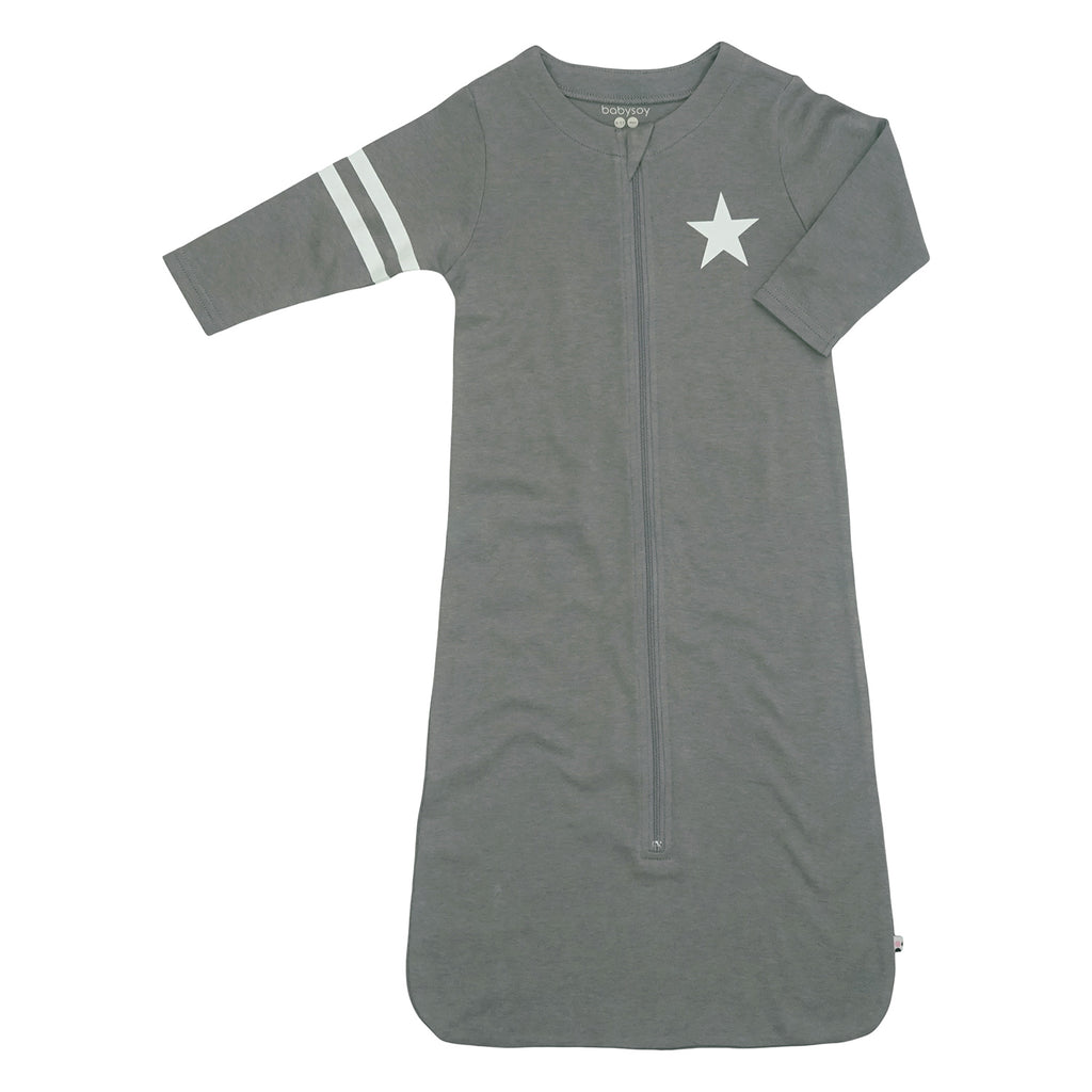 All-Star Long Sleeve Sleeper Sacks Baby wearable blanket with sleeves in gret