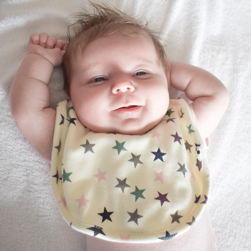Star print double layer absorbent drool Bibs Mix 1