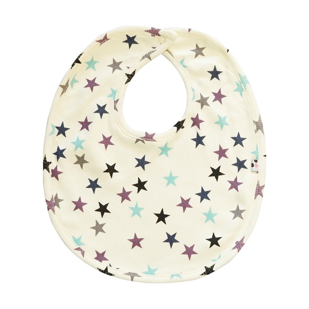 Star print double layer absorbent drool Bibs Mix 4