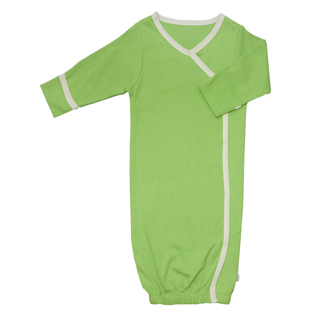 Babysoy Organic Baby Eco Kimono Gown/Sleep Sack Bundler with Snaps Grass Green Unisex 6-9 Months