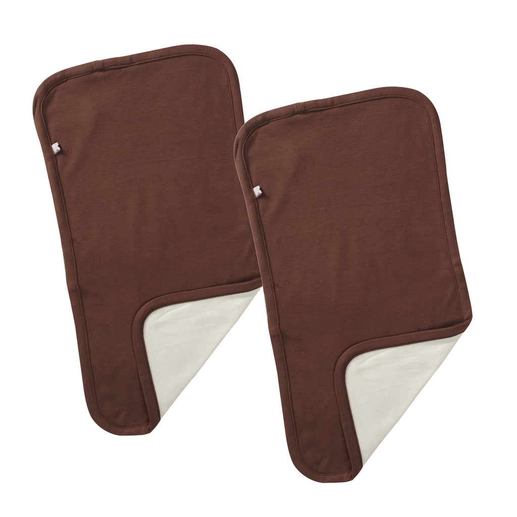 Modern Solid Colored Burpie/Burp Cloth Sets in cocoa brown