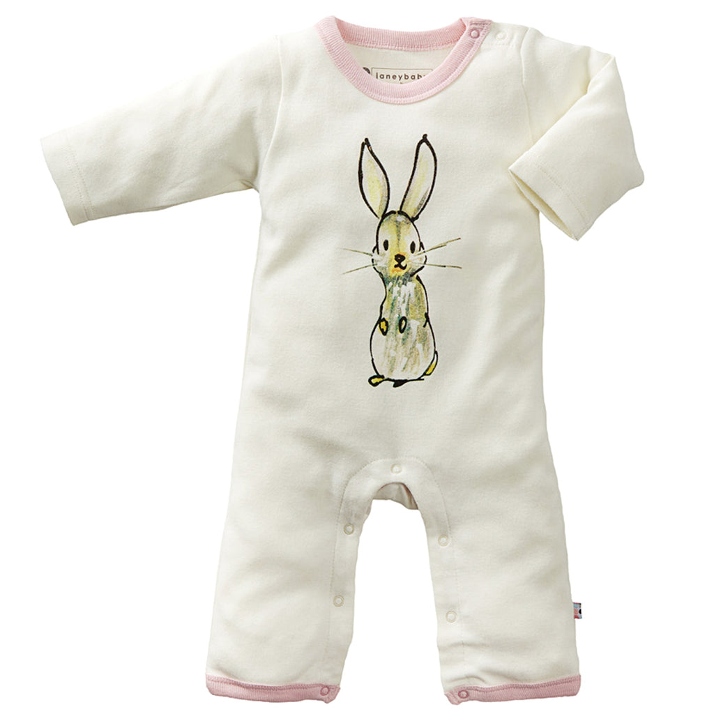 Babysoy x Jane Goodall - Rabbit Collection Babysoy x Jane Goodall - Rabbit Collection- pattern print long sleeve bodysuit onesie romper