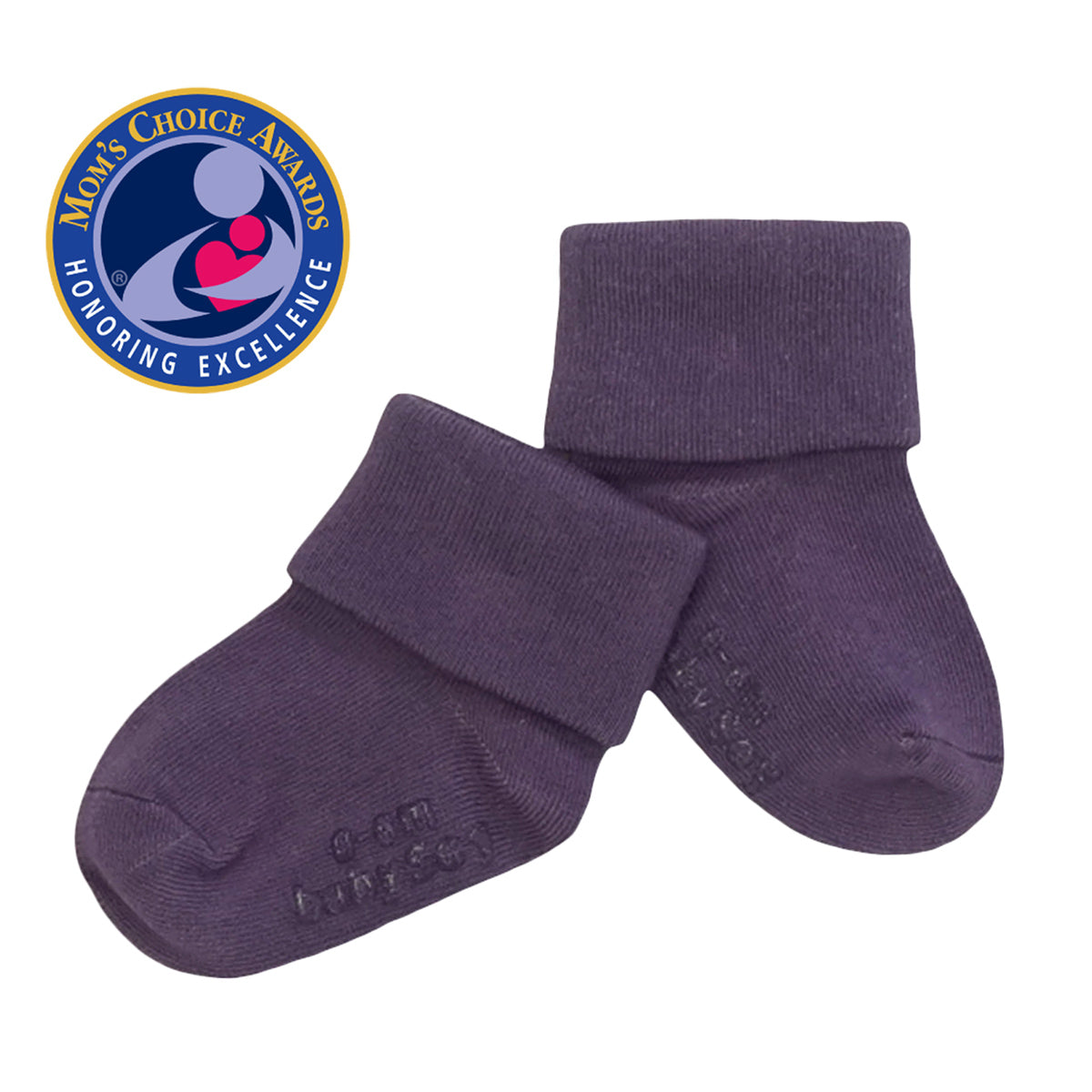 Baby Gripper Socks 4-Pack (6-12 Months) - Marine Lilac Mix - 6-12M