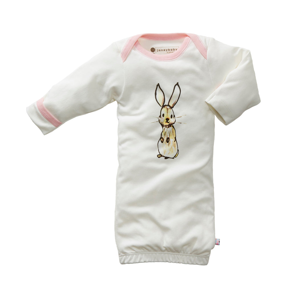 Babysoy x Jane Goodall - Rabbit Collection - long sleeve gown