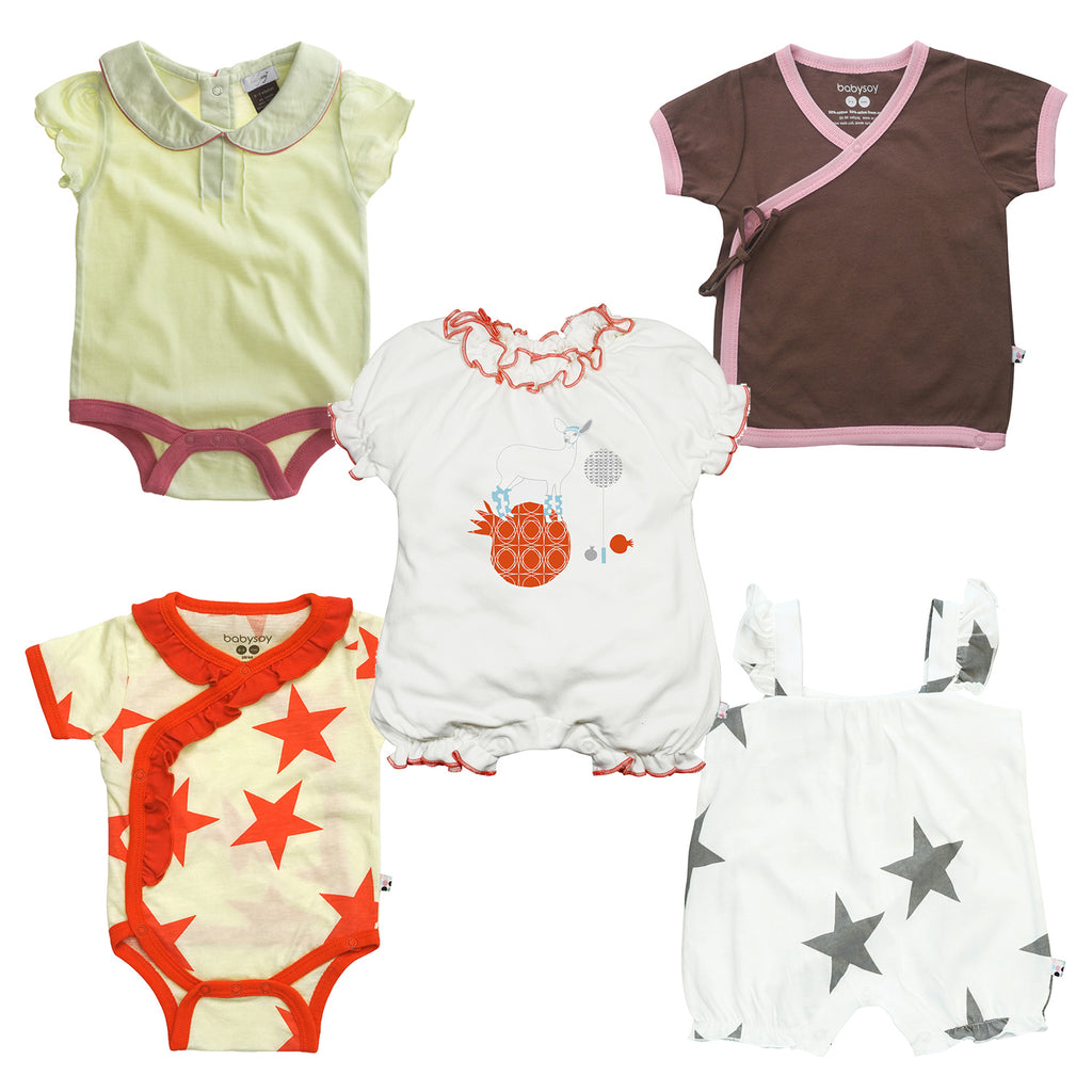 Organic and Sustainable Baby Girl Summer Discount Value Deal Set 2