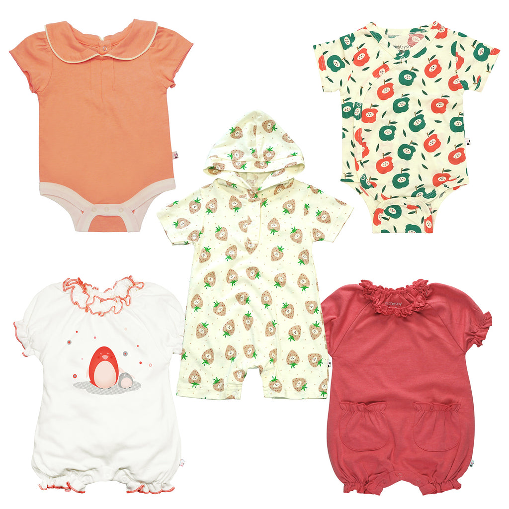Organic and Sustainable Baby Girl Summer Discount Value Deal Set