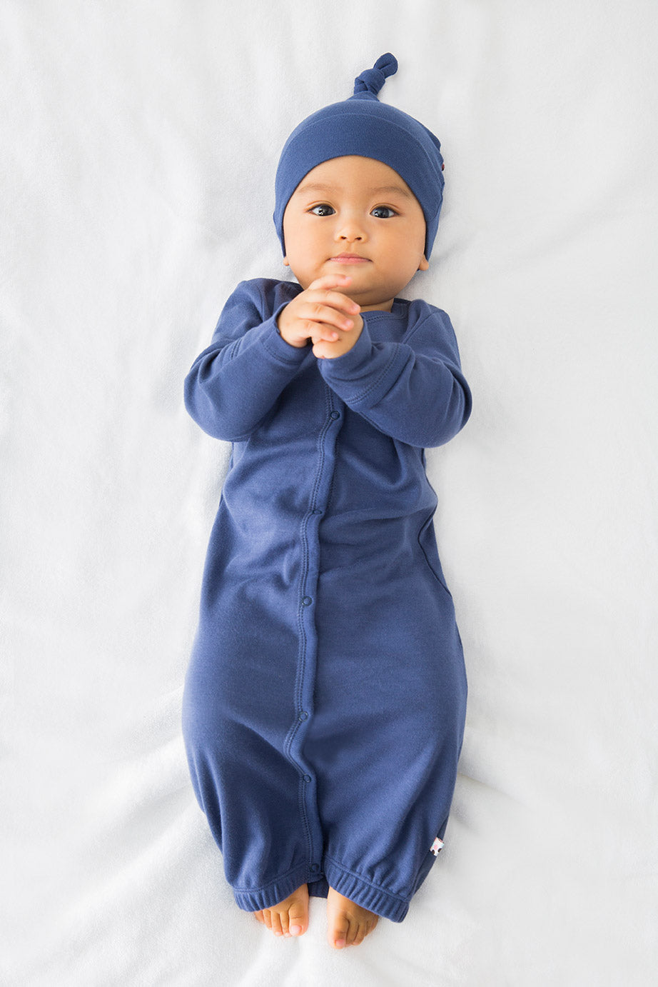 Wholesale Blank Baby Knotted Sleep Gowns with Mittens